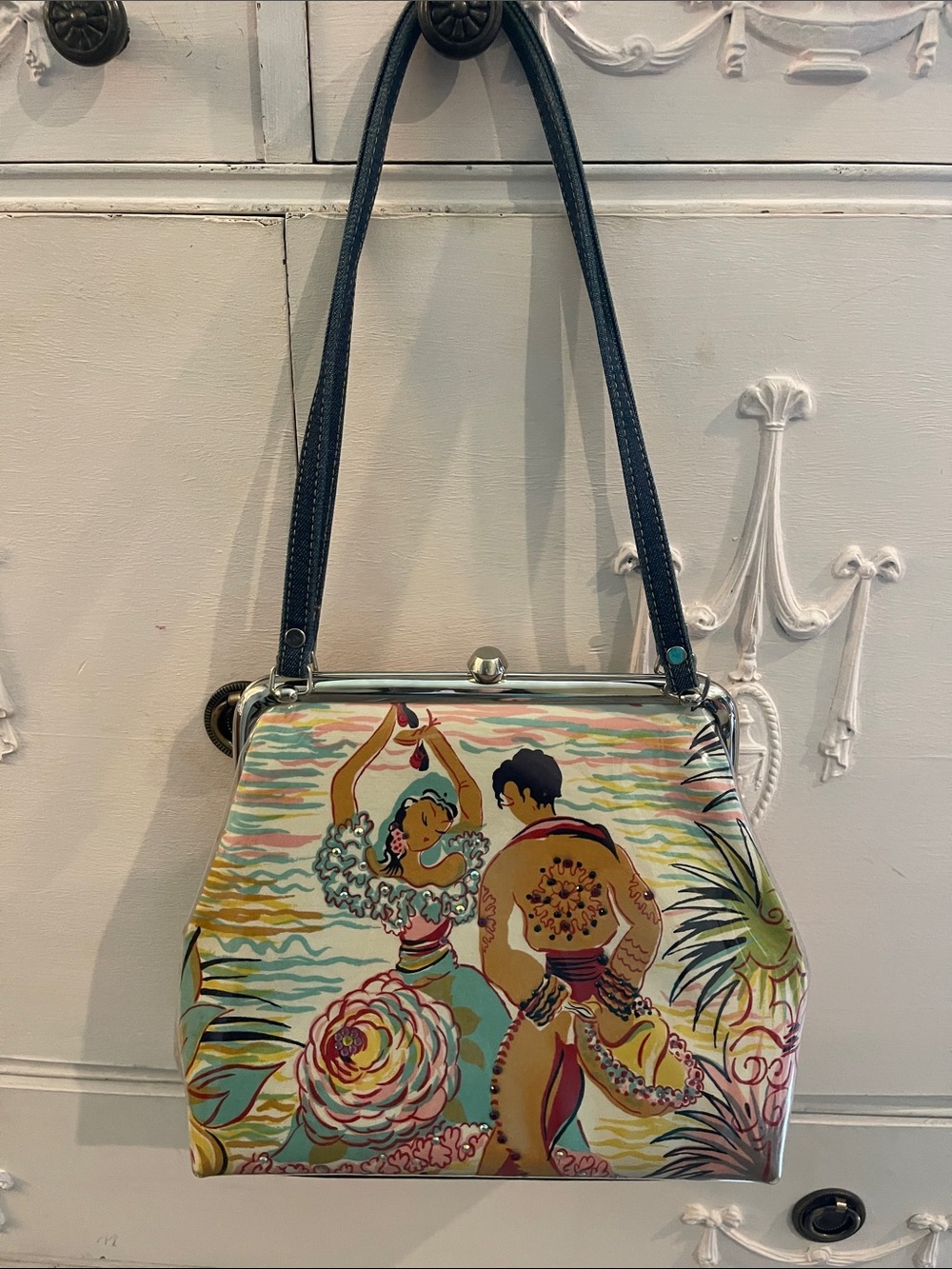M.andonia LA Tropical Dance Printed Shoulder Bag in Multicolor